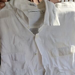 Calvin Klein Ivory Linen Shirt